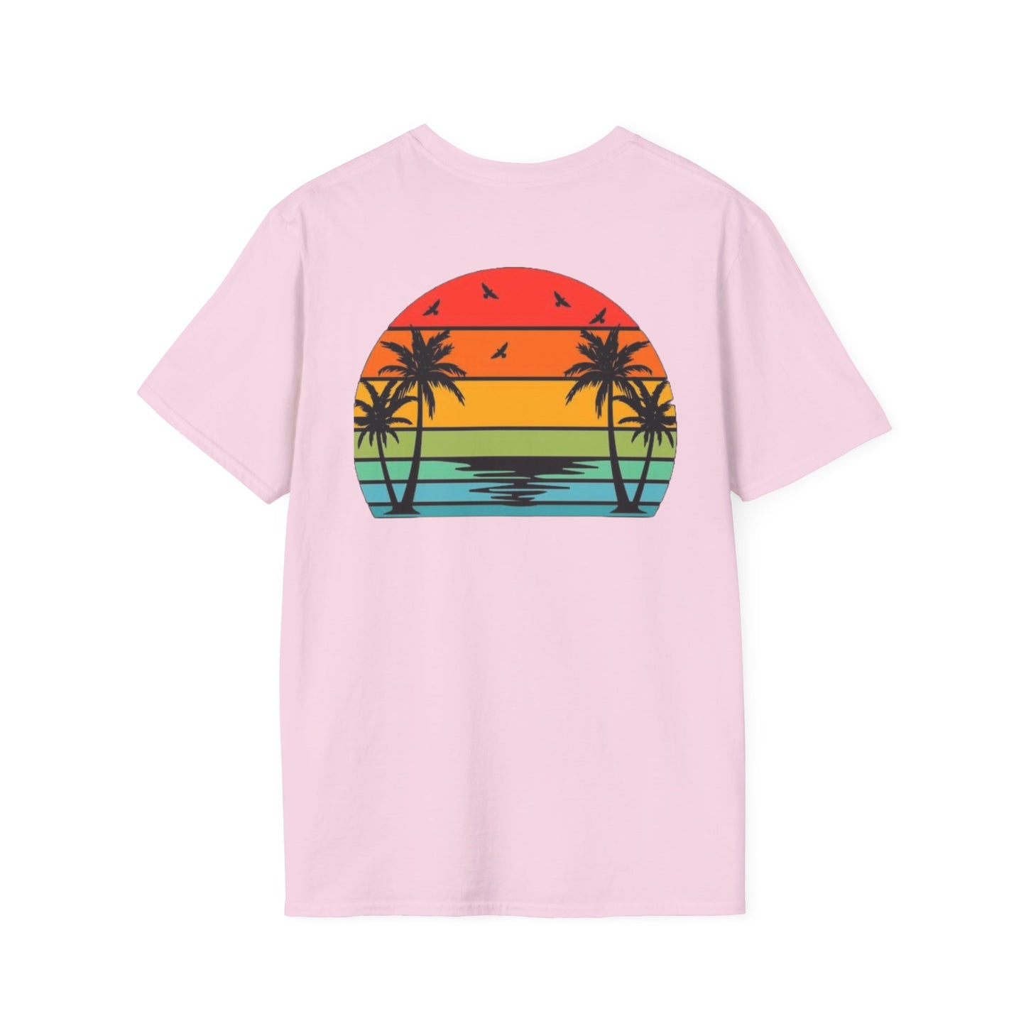 Tropical Sunset T-Shirt, Beach Vibes Tee, Unisex Graphic Shirt, Vacation Apparel, Summer Gift, Casual Wear