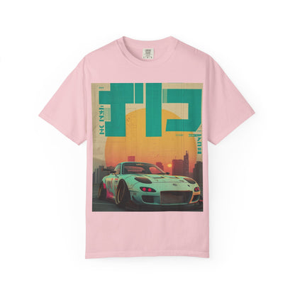 Retro Sunset Racing T-Shirt — Vintage Sports Car Graphic