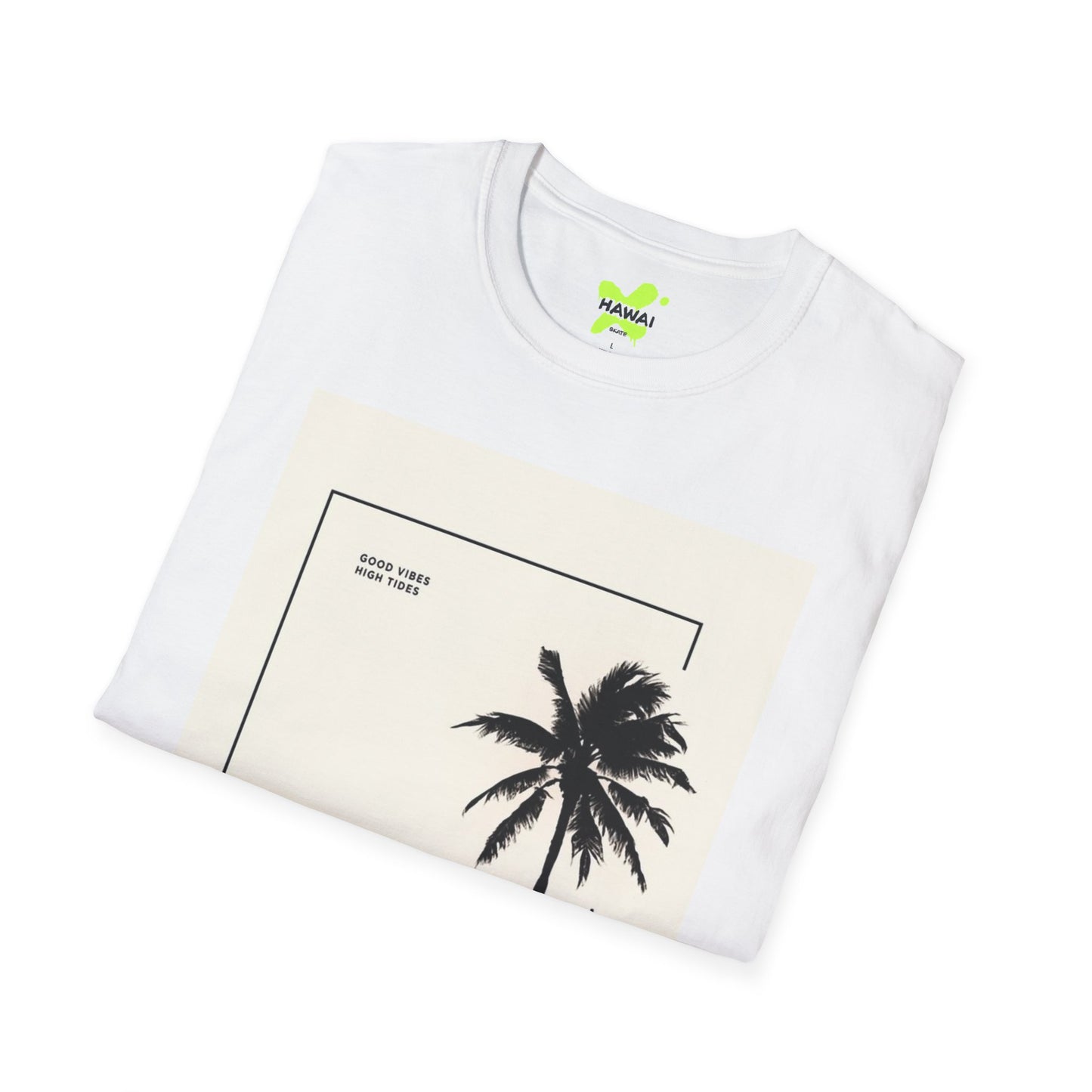 Unisex Softstyle T-Shirt - 'Good Vibes' Palm Tree Design for Casual Wear