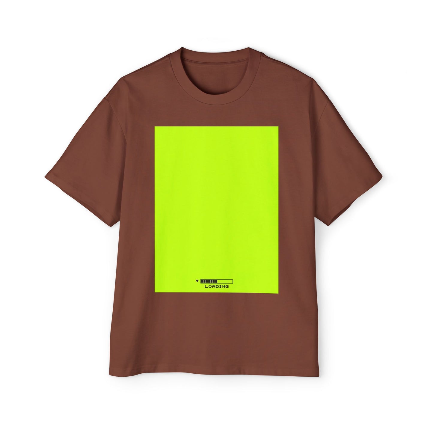 Oversized Tee — Neon Green Minimal Graphic "SUMMER LOVEDAY"