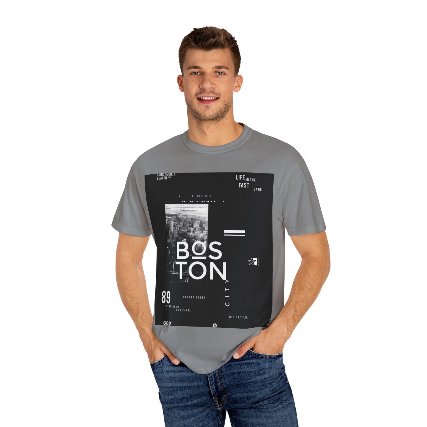 Boston Graphic Unisex T-Shirt, Casual Urban Style Tee, Gift for Travelers, Fashion Aesthetic Apparel, Streetwear Fashion