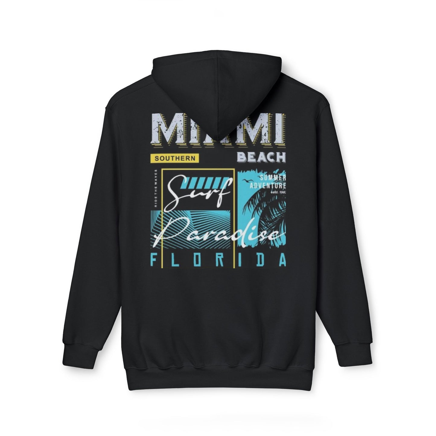 Miami Paradise Surf Unisex Hooded Sweatshirt - Made in USA