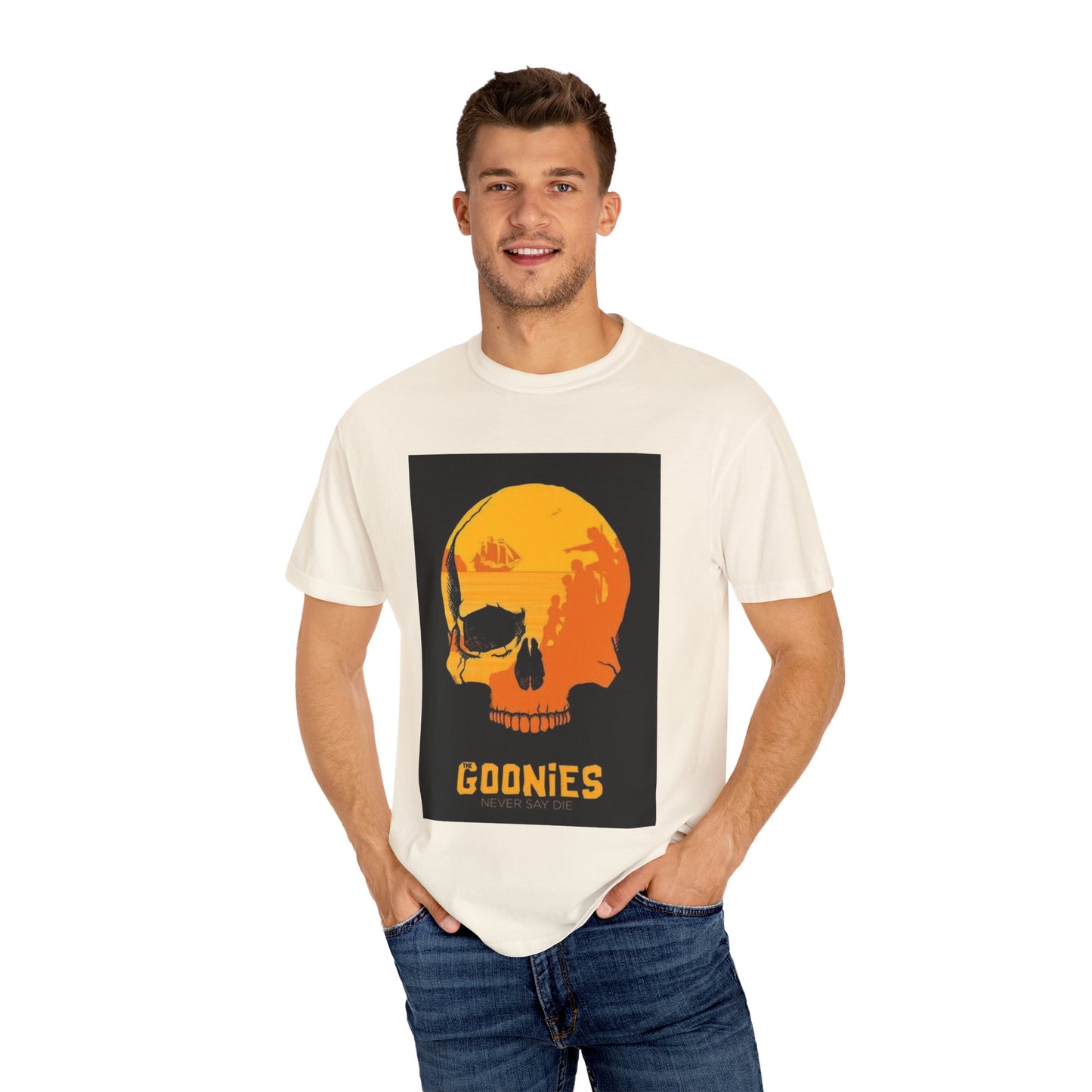 Retro Goonies Skull Tee - Unisex Garment-Dyed T-Shirt