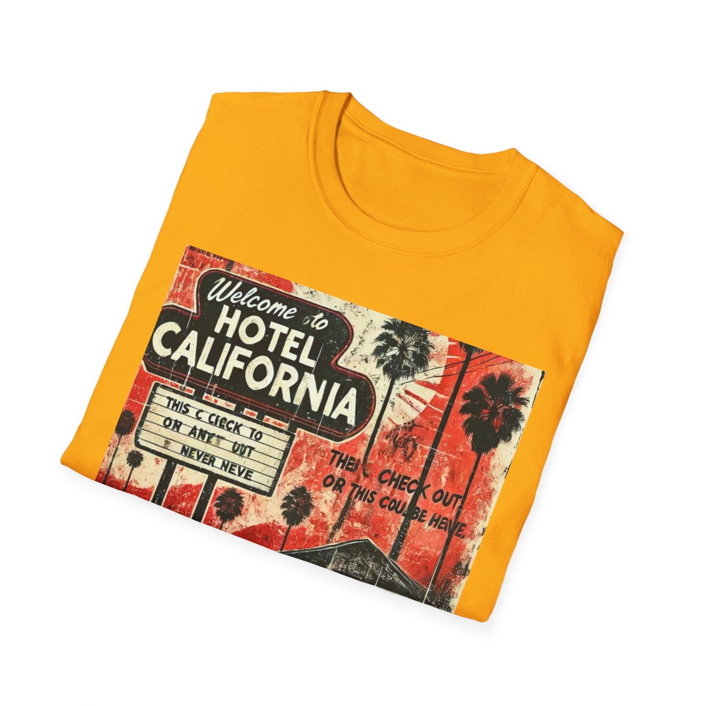 Vintage Hotel California Graphic T-Shirt – Perfect for Music Lovers