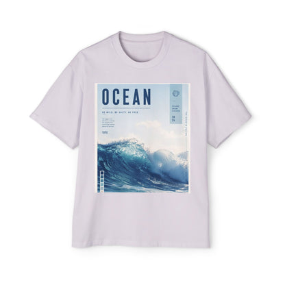 Ocean Wave Graphic Tee — "OCEAN" Coastal Photo Print T-Shirt
