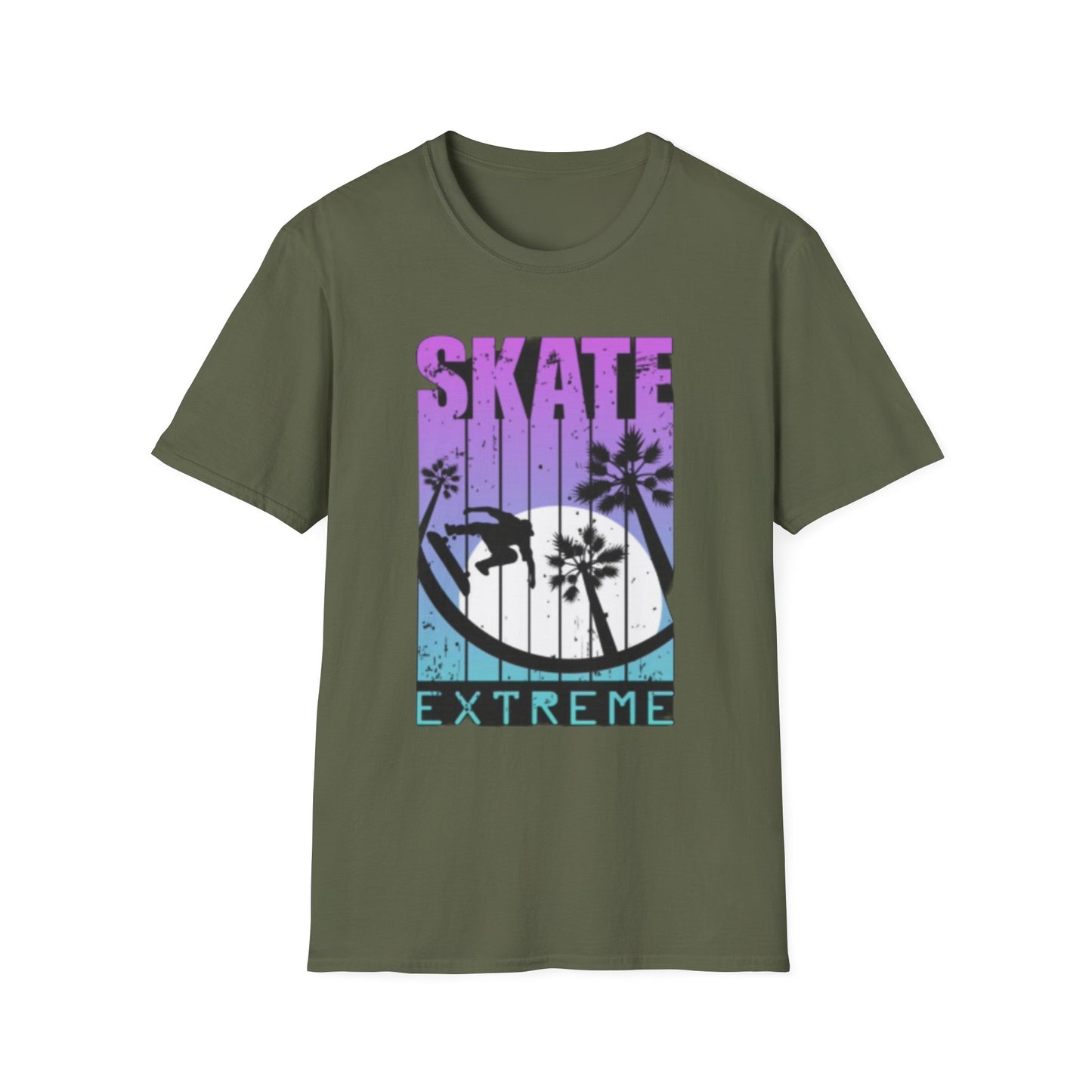 Skate Extreme Unisex Softstyle T-Shirt - Vibrant Graphic Tee for Skate Enthusiasts