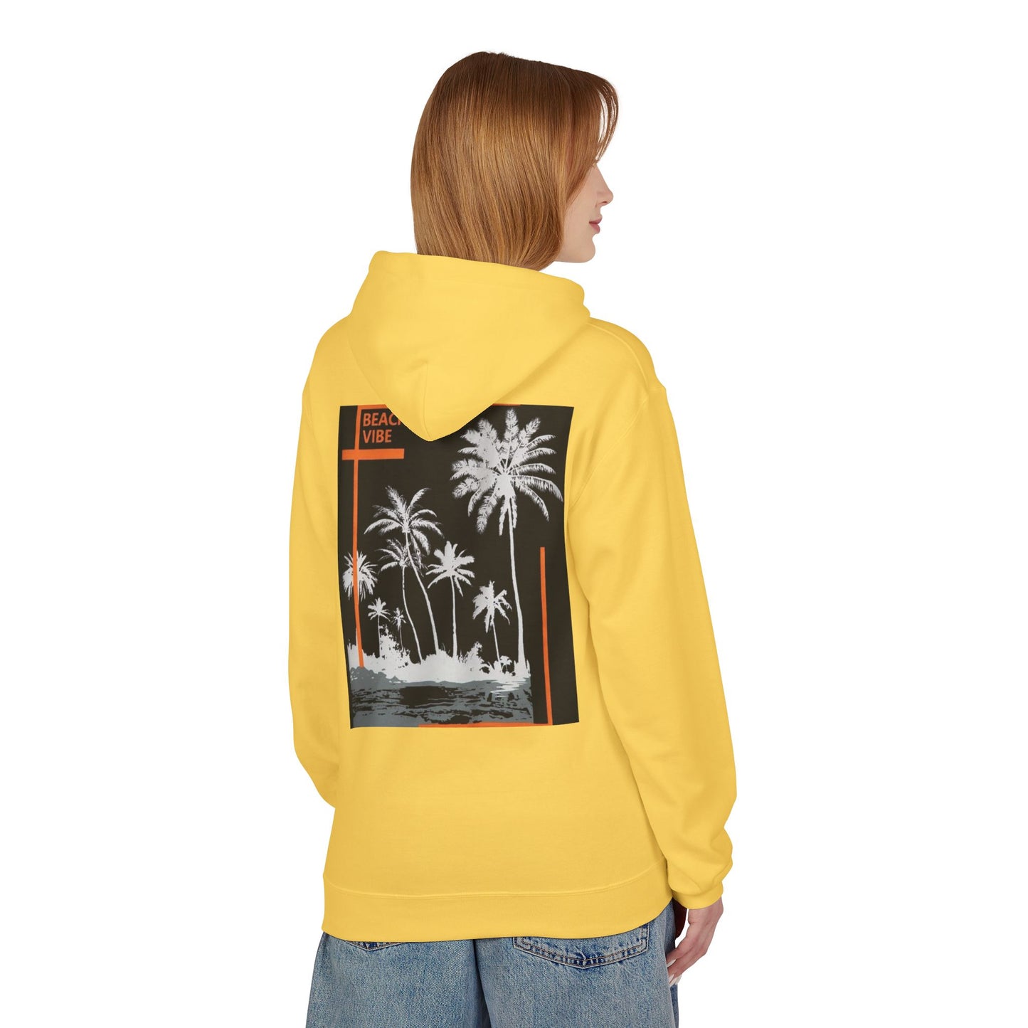 Beach Vibe Unisex Fleece Hoodie, Summer Fashion, Casual Wear, Gift for Her/Him, Cozy Lifestyle, Chill Out Apparel