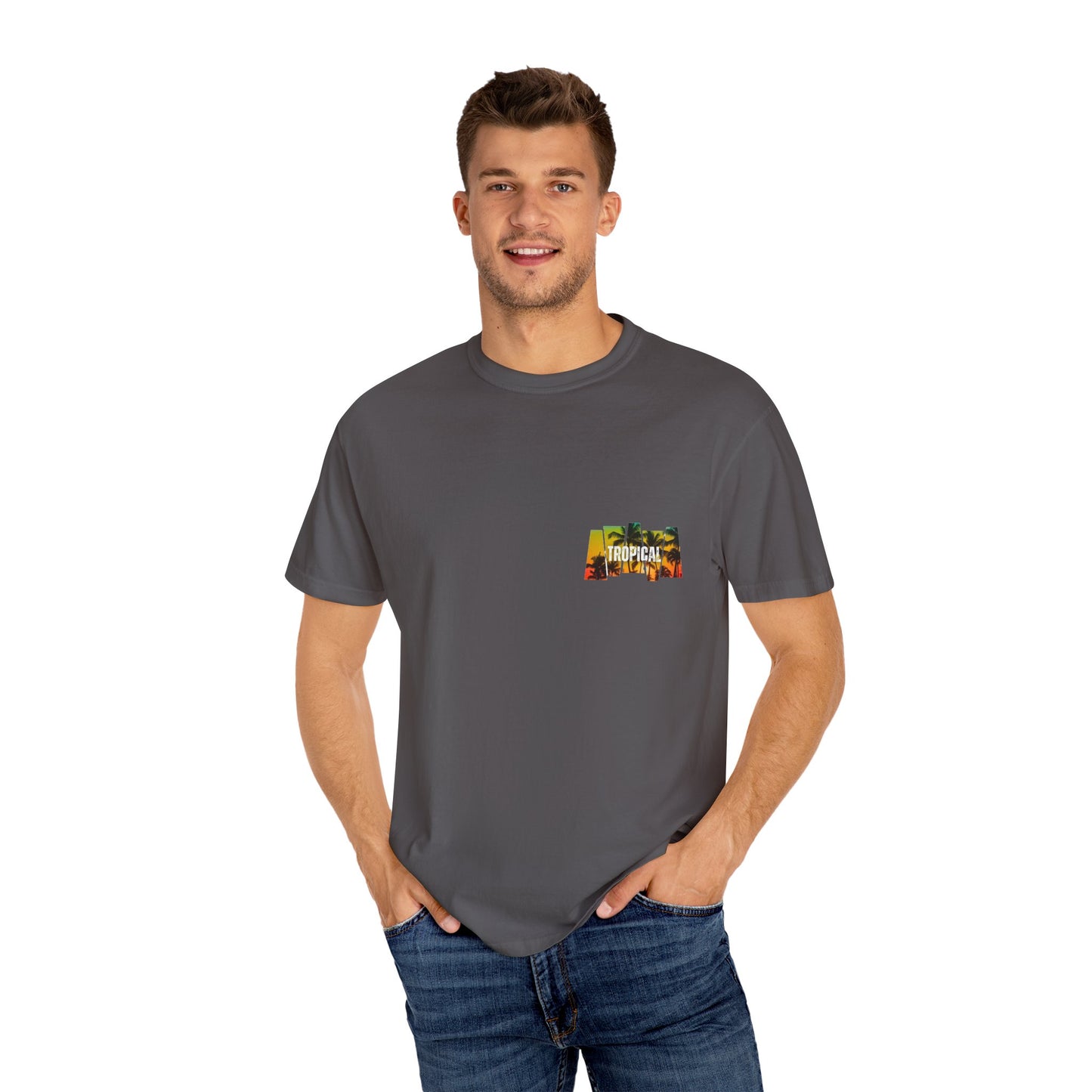 Tropical Vibes Unisex Garment-Dyed T-shirt