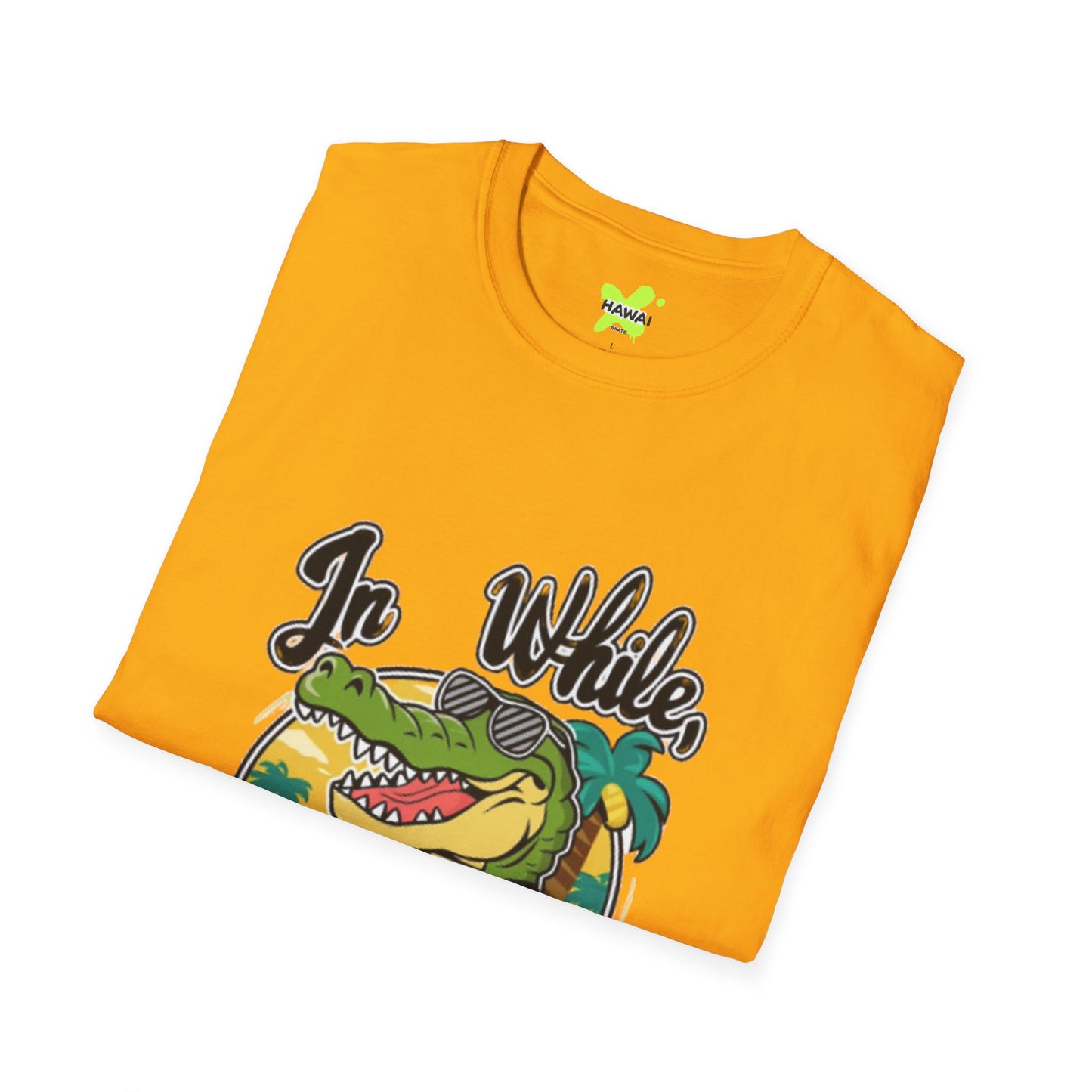 In Wild Crocodile Unisex Softstyle T-Shirt - Fun Graphic Tee for Animal Lovers