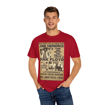 Retro Band Concert T-Shirt - Jimi Hendrix & Pink Floyd Tribute