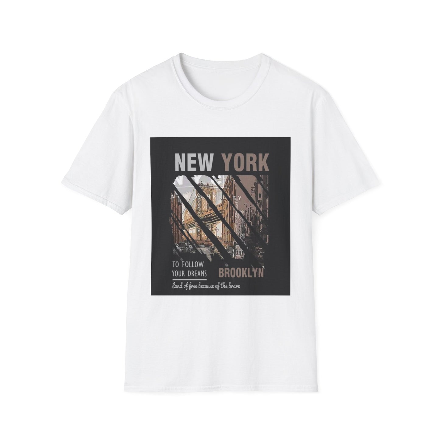 New York Brooklyn Vintage Photo T-Shirt — 'To Follow Your Dreams' Graphic Tee