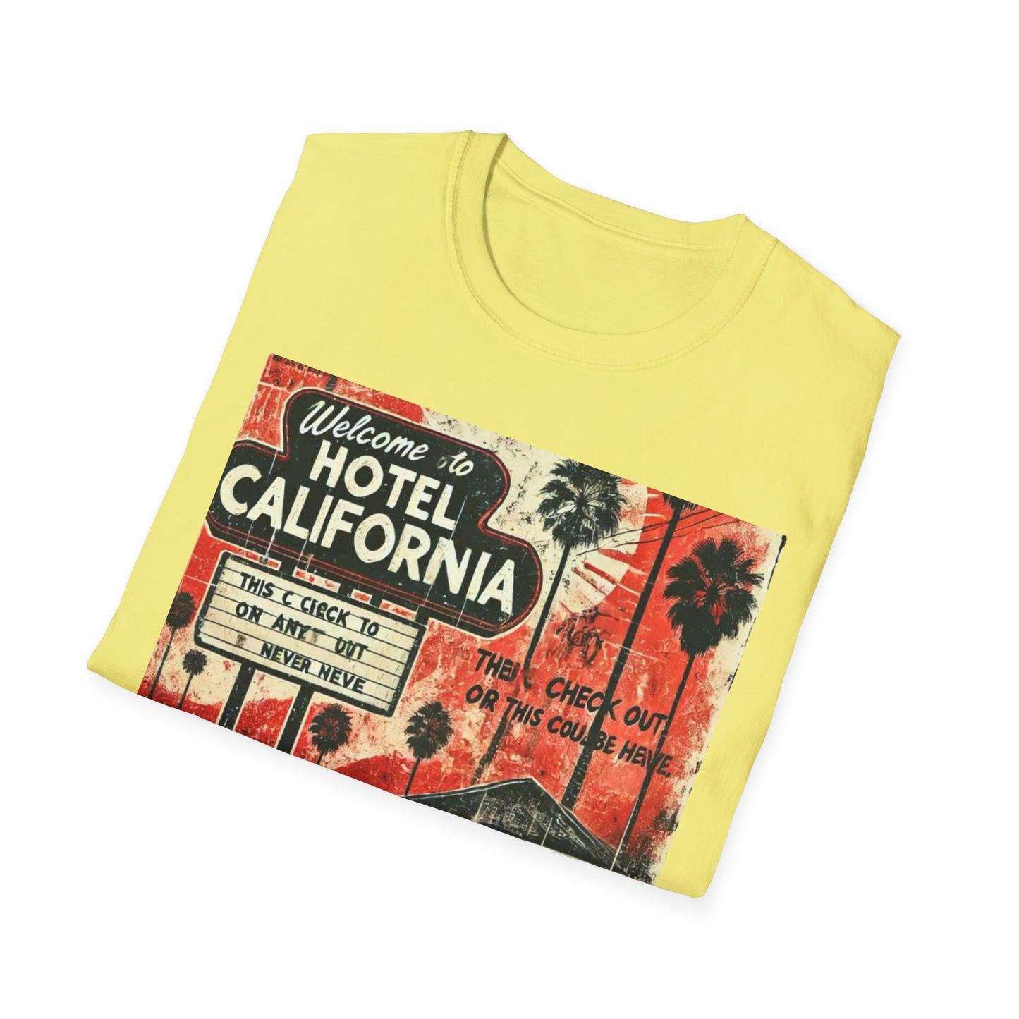 Vintage Hotel California Graphic T-Shirt – Perfect for Music Lovers