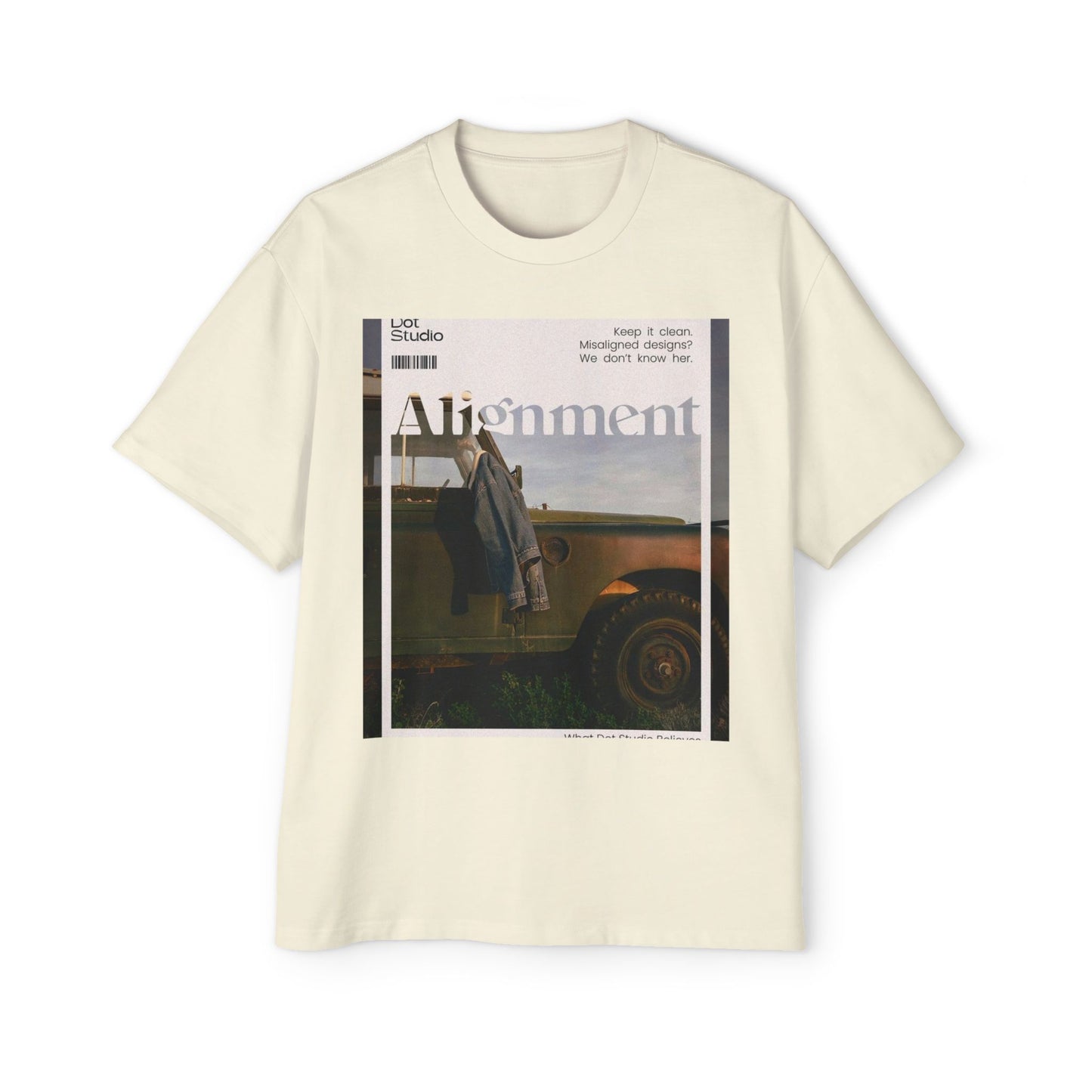 Alignment Vintage Jeep Graphic Tee – Men's Oversized Photo Print
