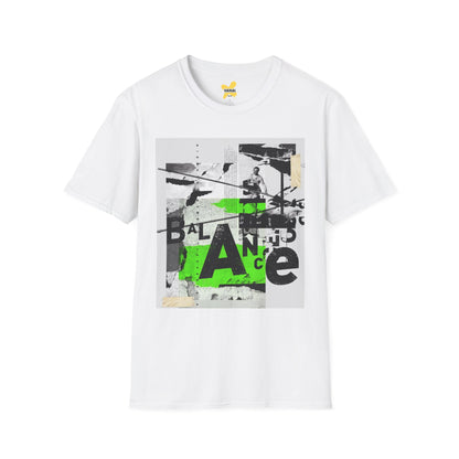 Retro Graphic Tee - Balance Art Design for Casual Style