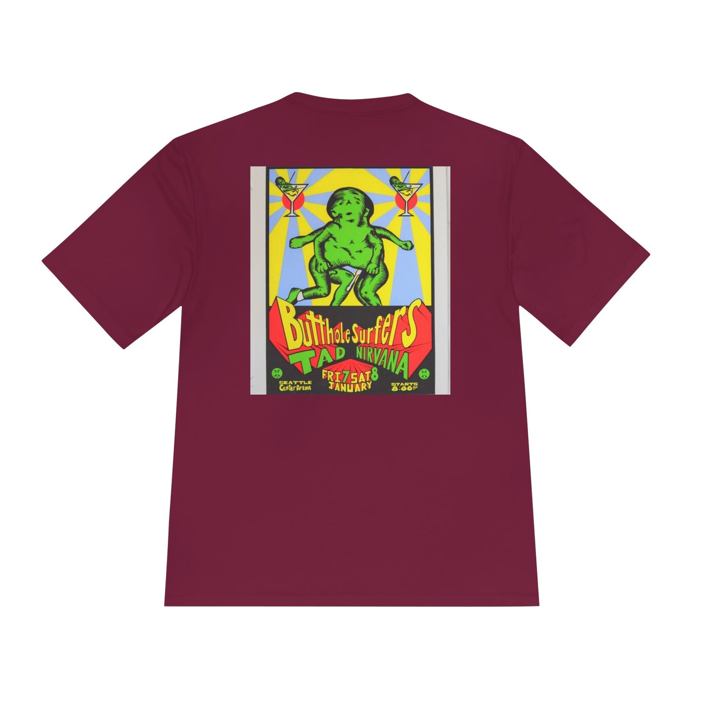 Unisex Retro Graphic Tee - Butthole Surfers & Nirvana Design