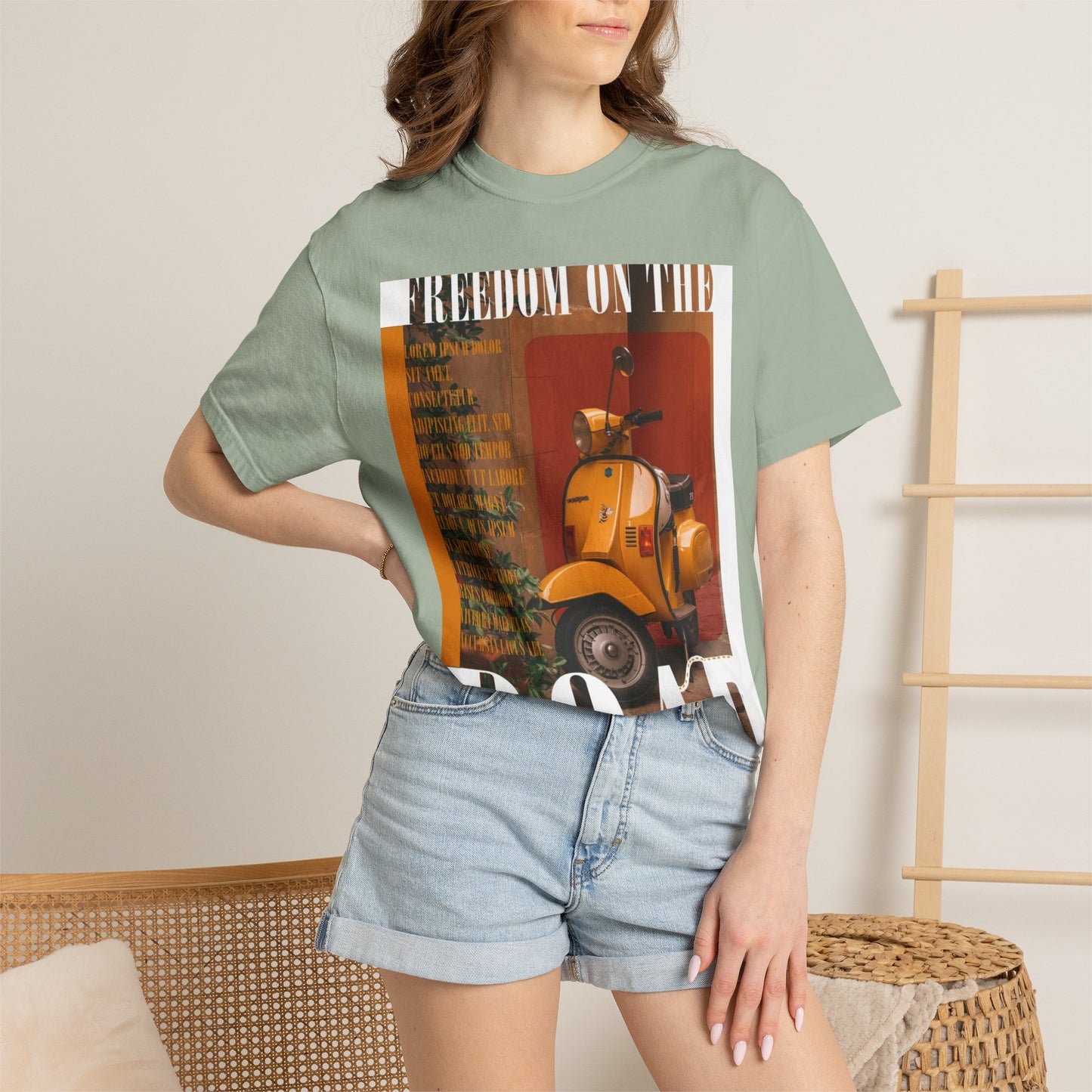 Vintage Vespa 'Freedom on the Road' T-Shirt