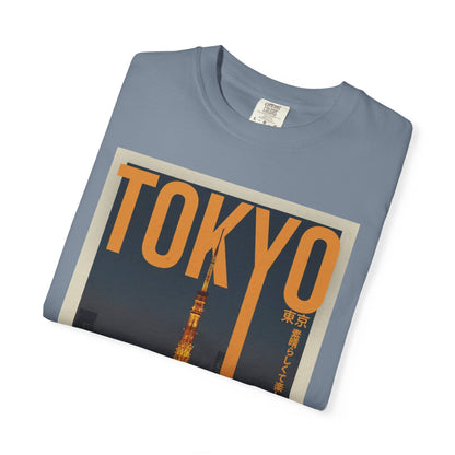 Tokyo Nightscape Graphic T-Shirt — Vintage Japan Tower Travel Poster Tee