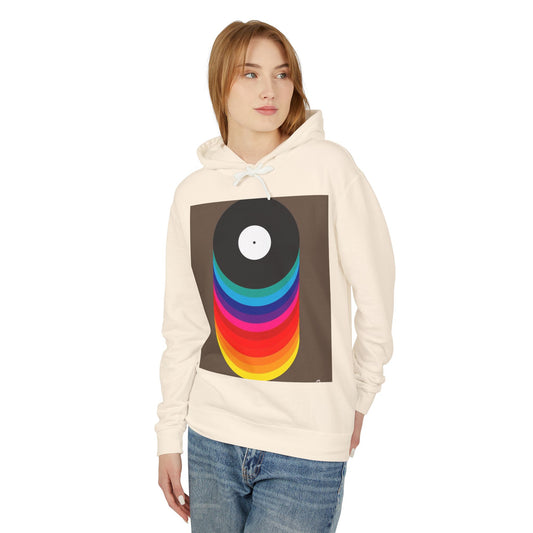 Colorful Vinyl Record Unisex Lightweight Hoodie