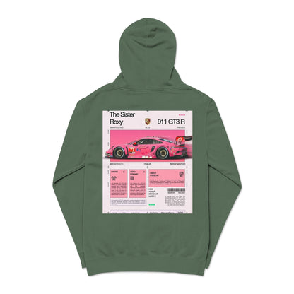 Pigment-Dyed Hoodie — Retro Racing Car Graphic ("911 GT3R")