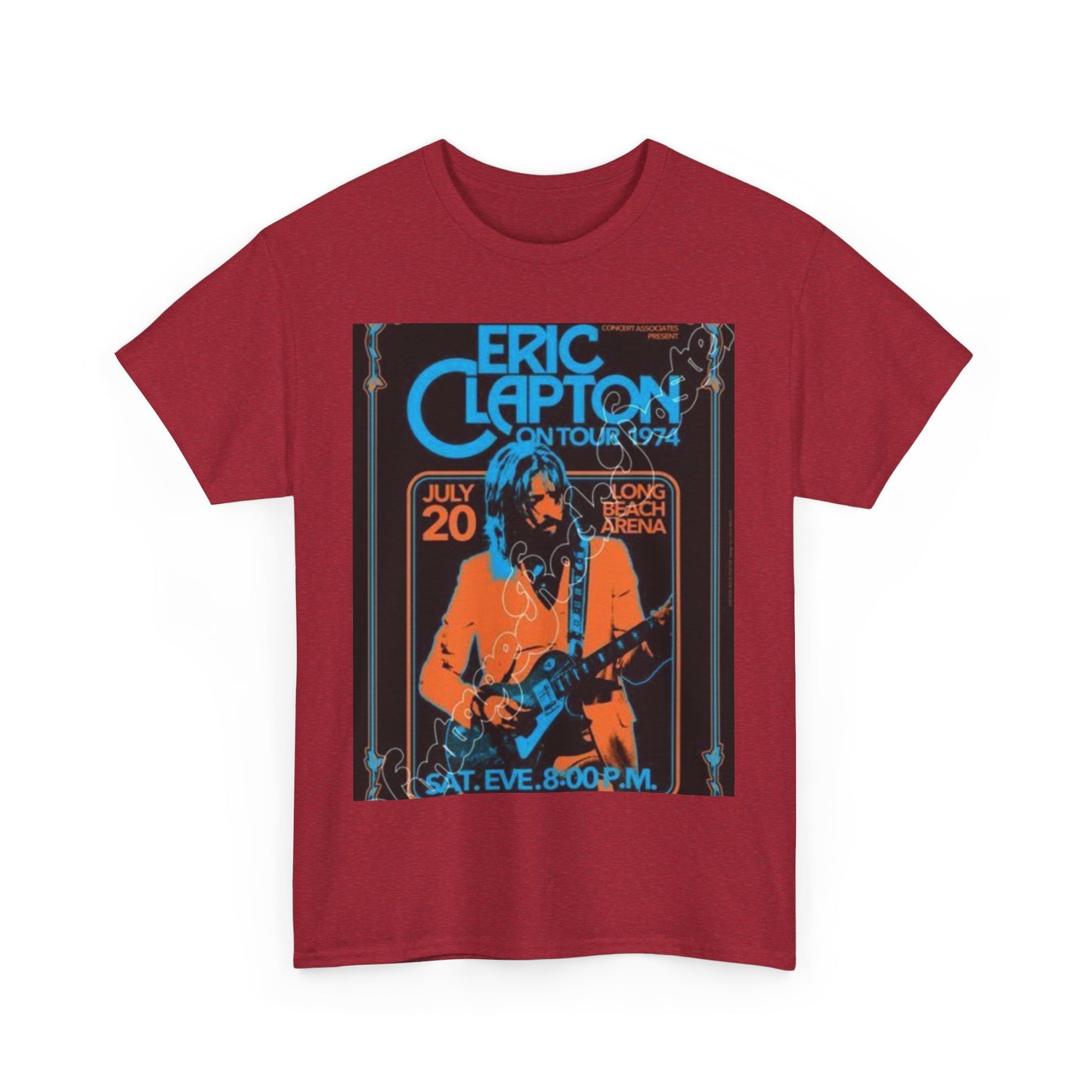 Eric Clapton Vintage Concert Tee, Music Lover Gift, 70s Tour T-Shirt, Rock and Roll Apparel, Retro Graphic Tee, Unisex Style