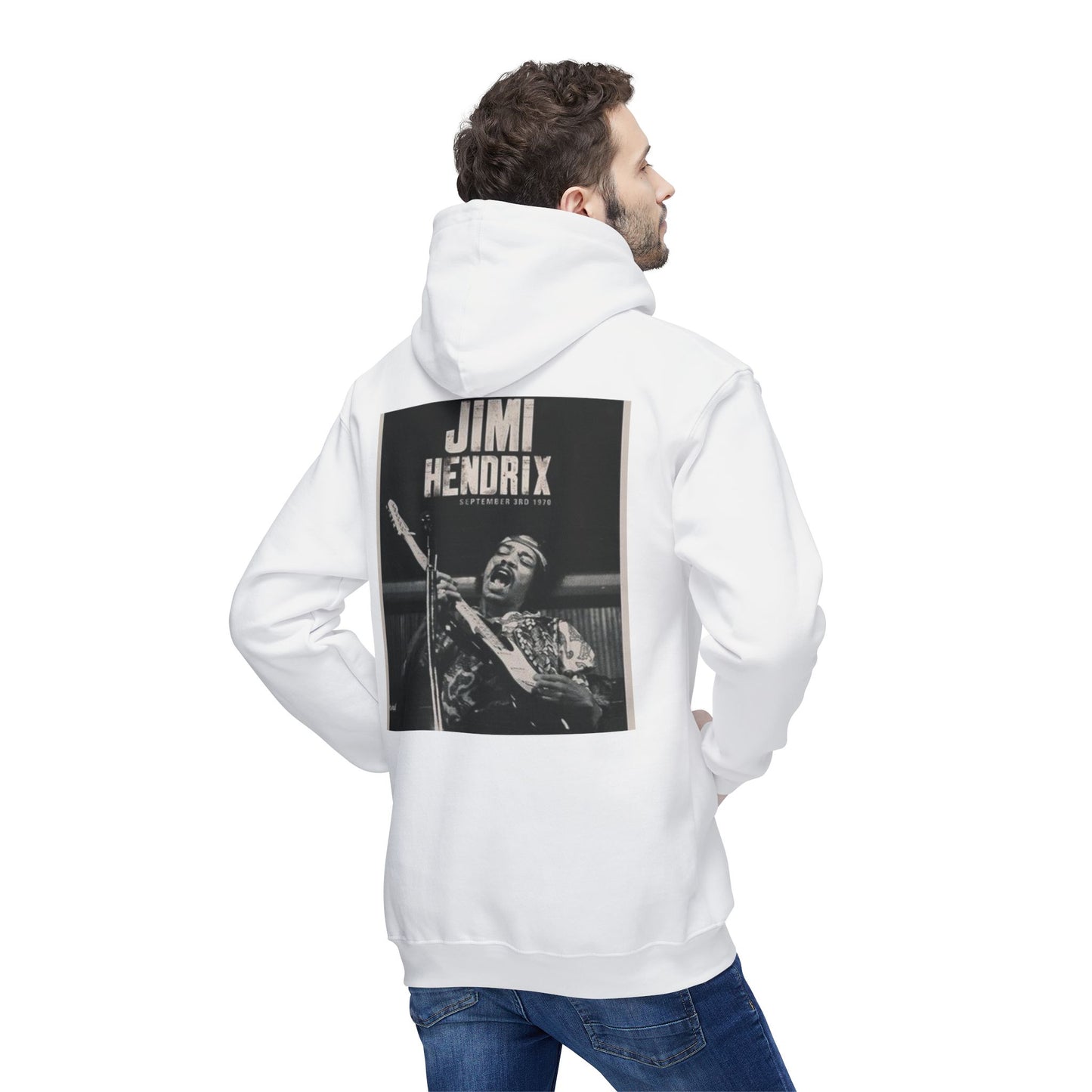 Jimi Hendrix Unisex Hooded Sweatshirt - Vintage Rock Style
