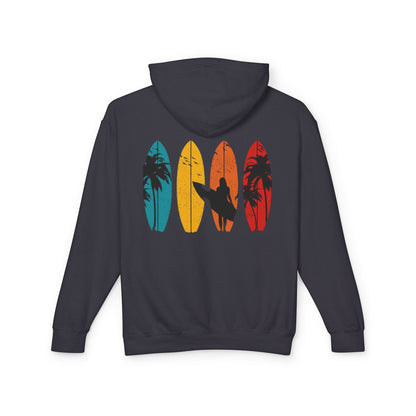 Surf Vibes Unisex Lightweight Hooded Sweatshirt – Perfect for Beach Lovers