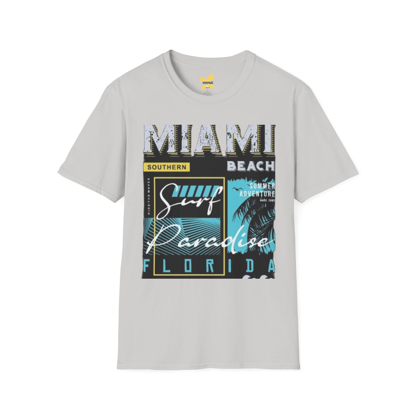 Miami Beach Surf Adventure Unisex Softstyle T-Shirt