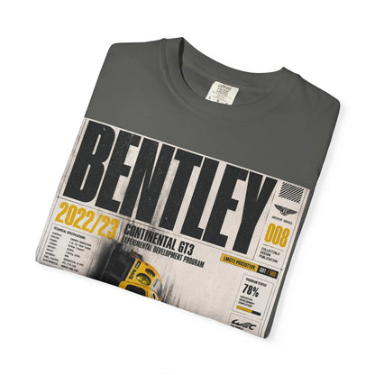 Bentley Magazine Cover T-Shirt – Yellow Sports Car Graphic Tee