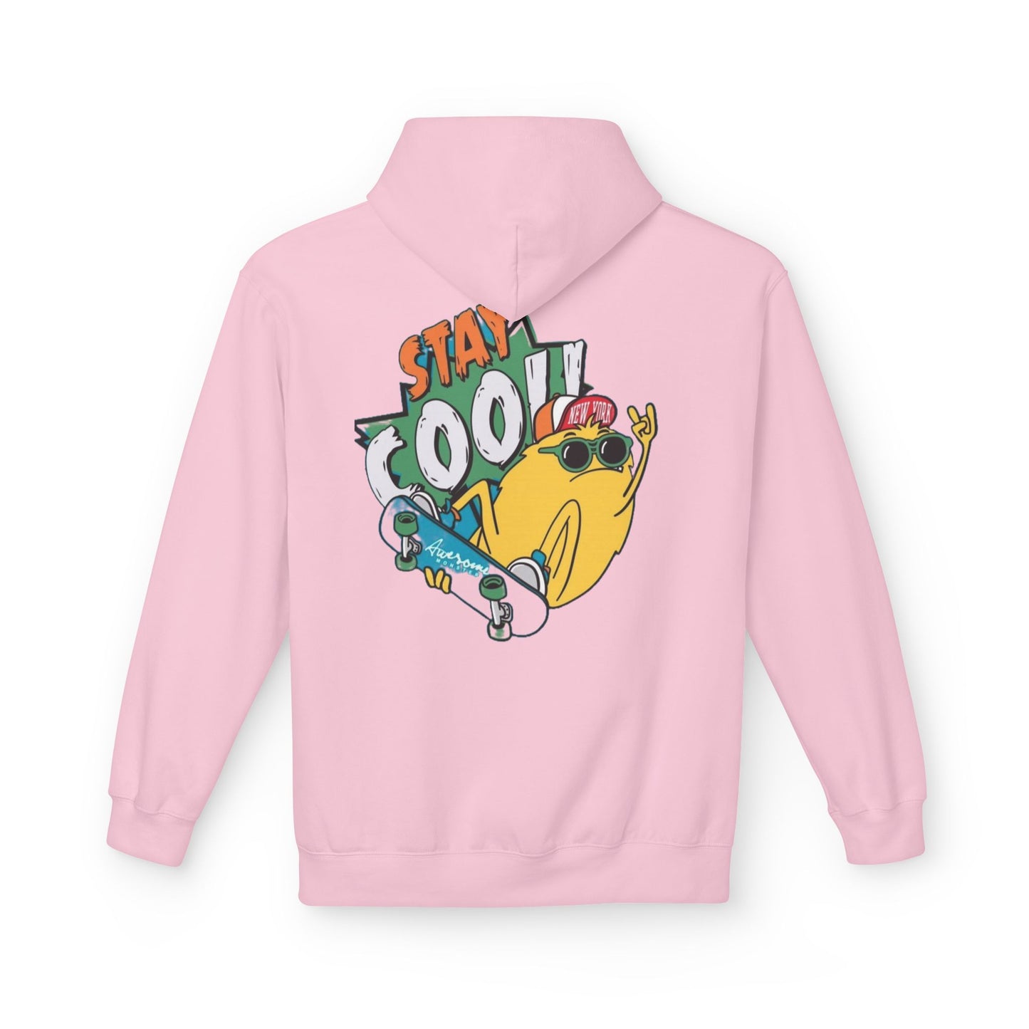 Stay Cool! Unisex Softstyle Fleece Hoodie - Fun & Comfy Skatewear