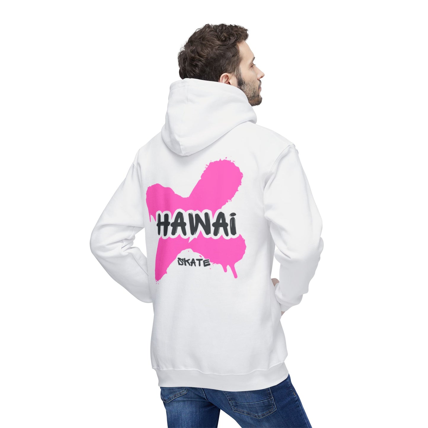 Unisex Hooded Sweatshirt - Vibrant Hawaii Skate Design