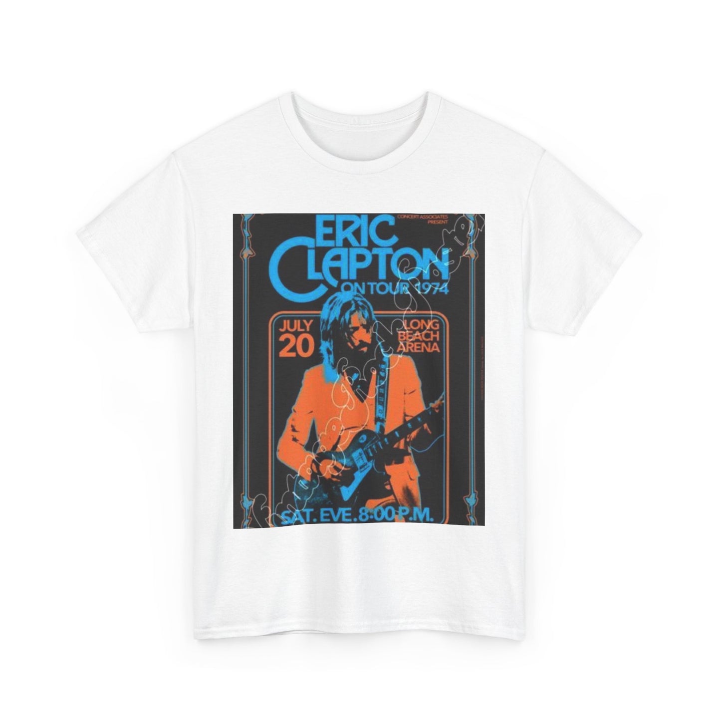 Eric Clapton Vintage Concert Tee, Music Lover Gift, 70s Tour T-Shirt, Rock and Roll Apparel, Retro Graphic Tee, Unisex Style
