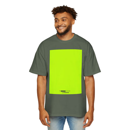 Oversized Tee — Neon Green Minimal Graphic "SUMMER LOVEDAY"