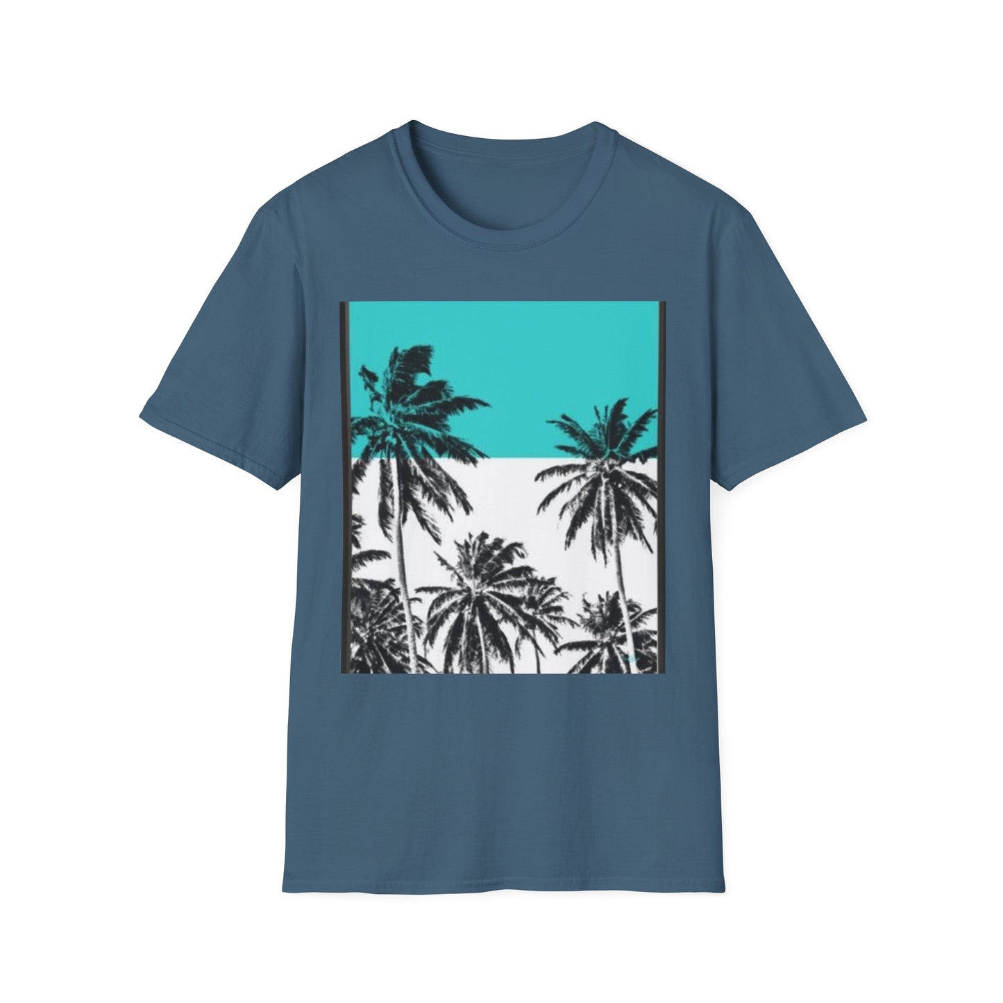 Tropical Palm Tree T-Shirt, Beach Vibes Tee, Summer Casual Wear, Vacation Top, Unisex Softstyle Shirt, Gift for Nature Lovers