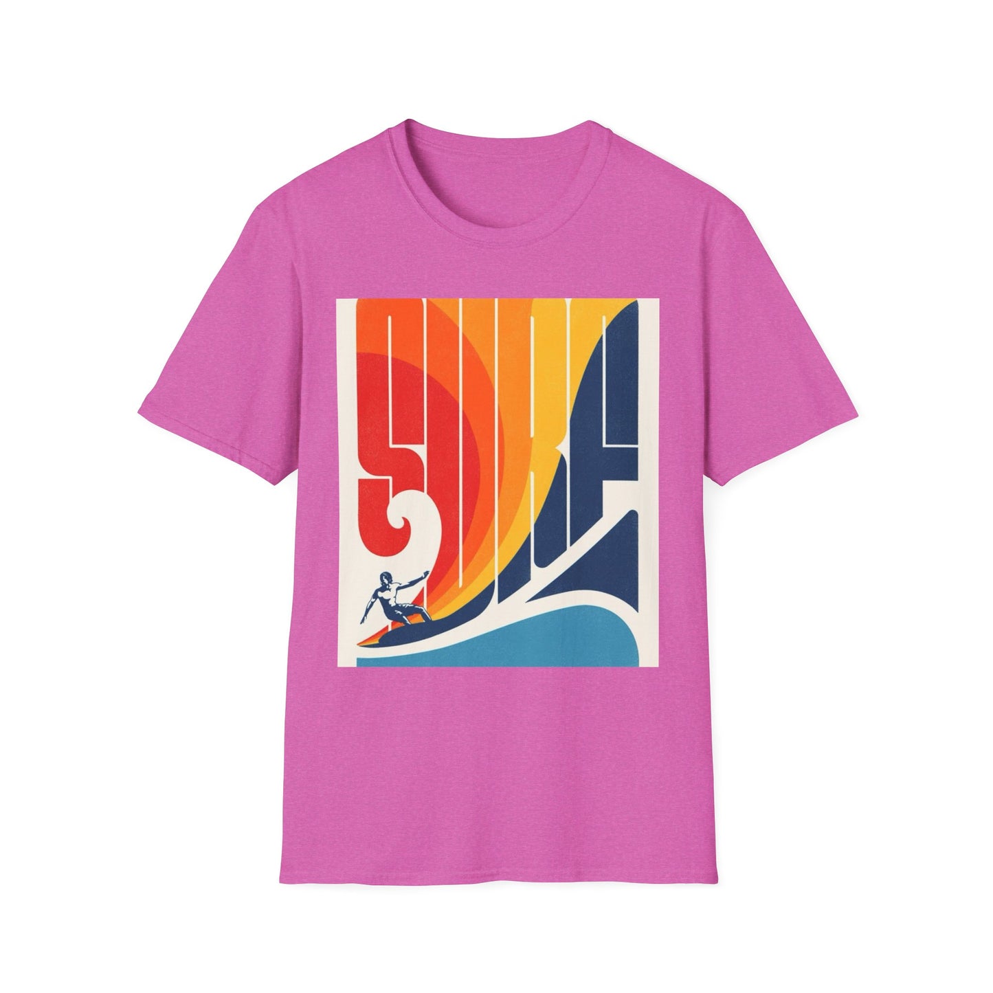 Retro Surf Unisex Softstyle T-Shirt - Vintage Beach Vibes