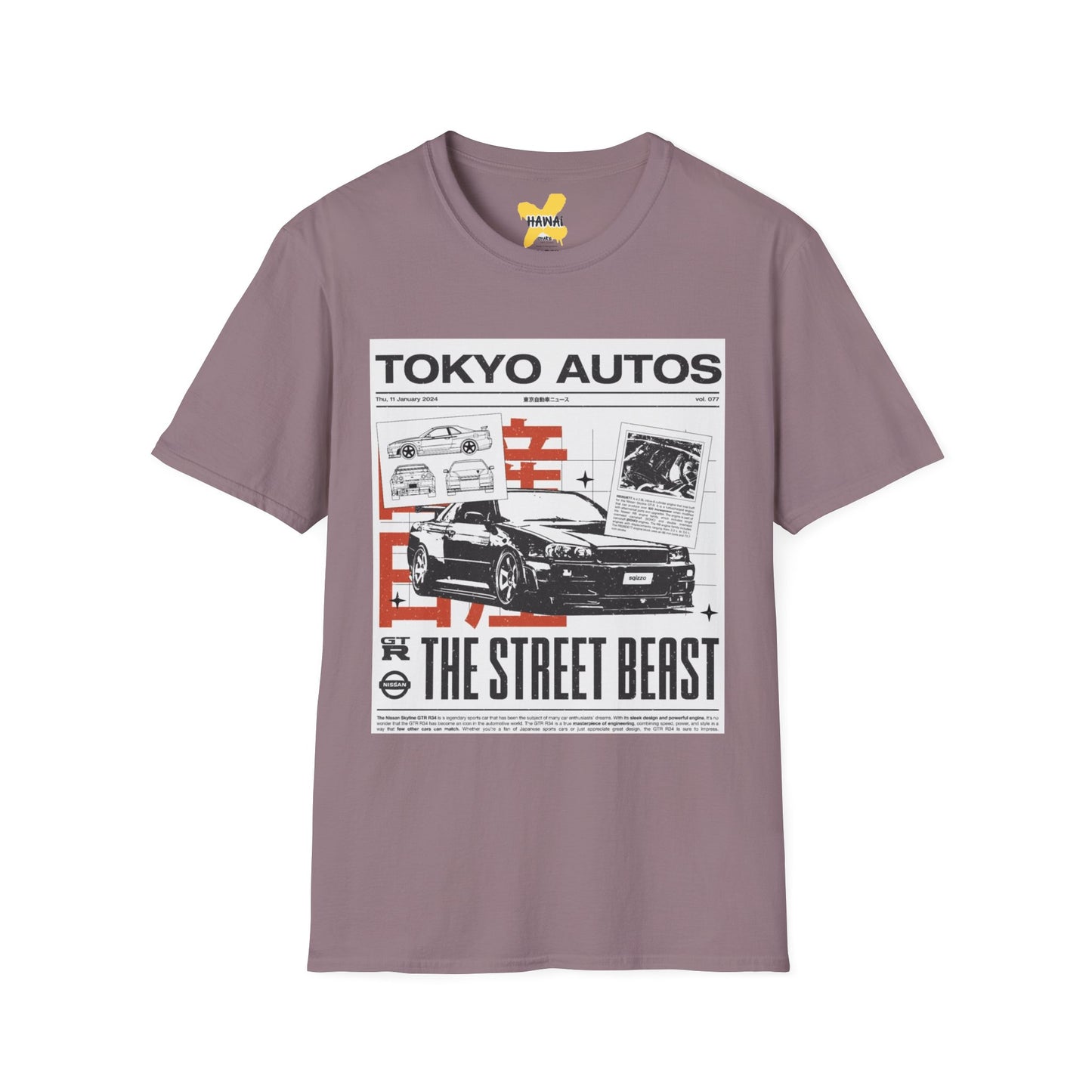 Tokyo Autos Street Beast T-Shirt, Unisex Graphic Tee, Car Enthusiast Gift, Casual Streetwear, Automotive Fashion, Birthday Gift