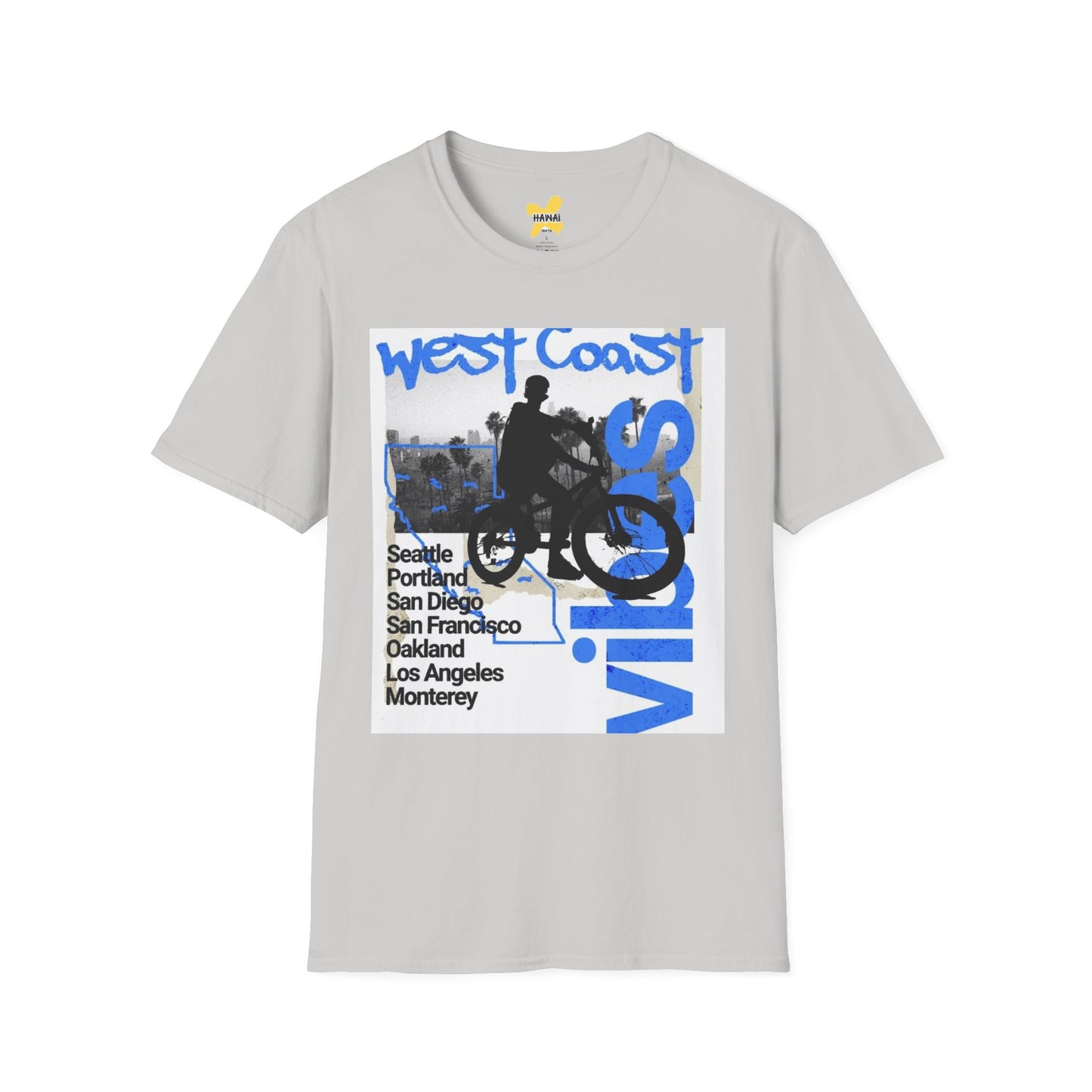 Vintage West Coast Graphic T-Shirt, Casual Tee, Summer Top, Gift for Travelers, Coastal Vibes Wear, Beach Day Shirt