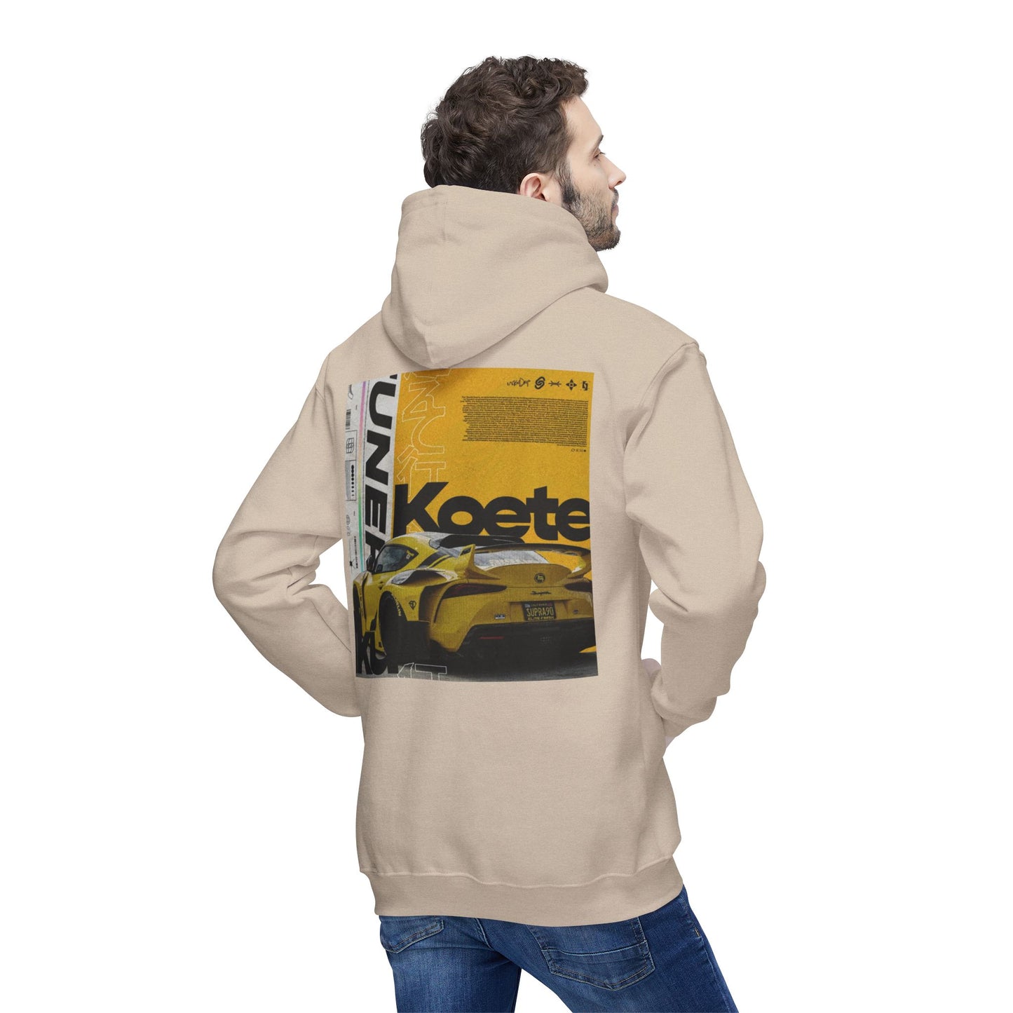 Unisex Hooded Sweatshirt with Car Graphic - Perfect for Automobiles Enthusiasts