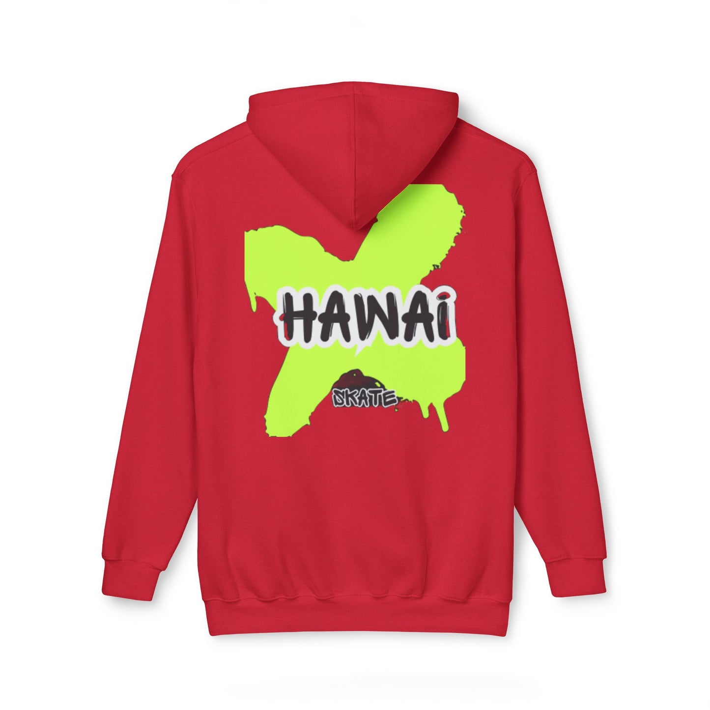 Vibrant Hawaii Graphic Unisex Hooded Sweatshirt - Perfect for Skate Lovers