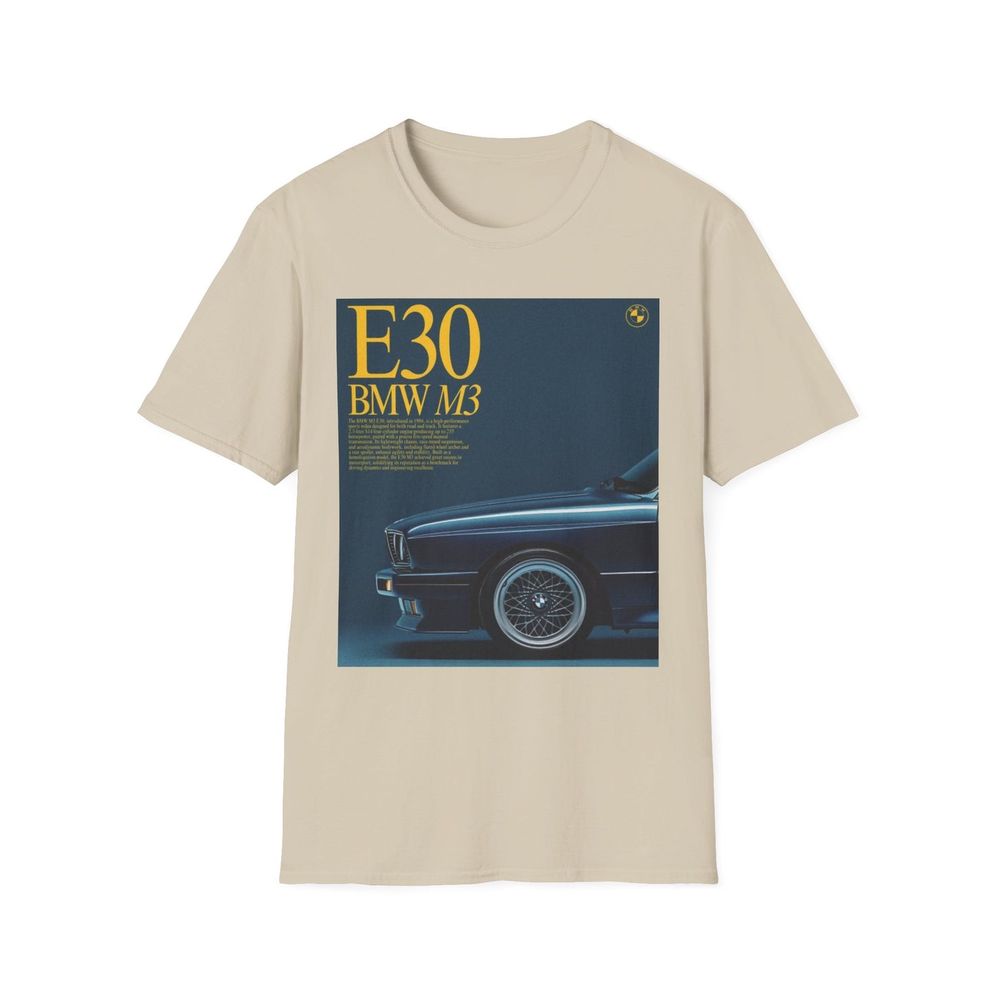 BMW E30 M3 Graphic Tee, Unisex Car Lover Shirt, Automotive Gift, Vintage T-Shirt, Car Enthusiast Apparel, Perfect for Birthdays