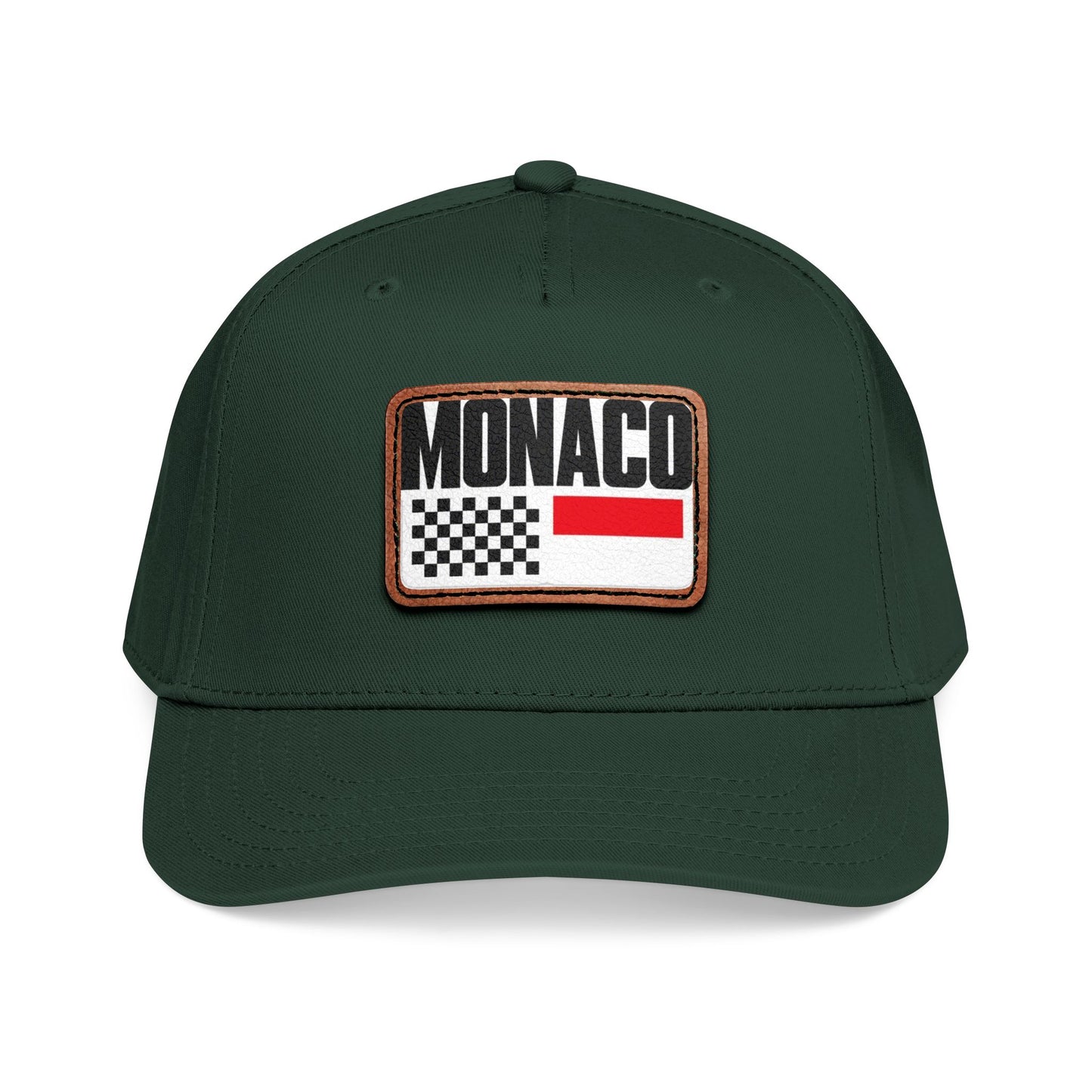 Monaco Leather Patch Baseball Cap – Vintage Racing Flag Hat