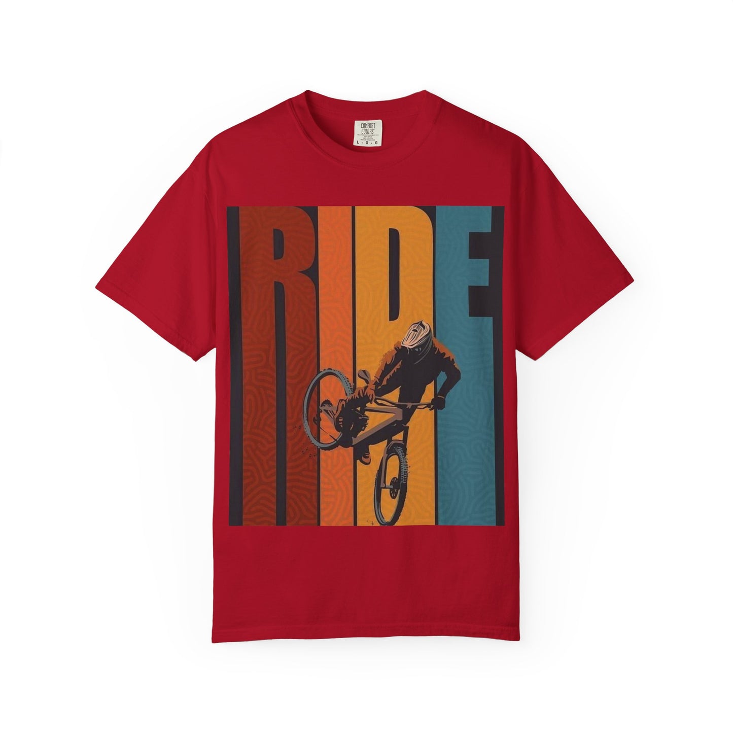 Ride Bike Unisex Garment-Dyed T-shirt | Mountain Biking Graphic Tee