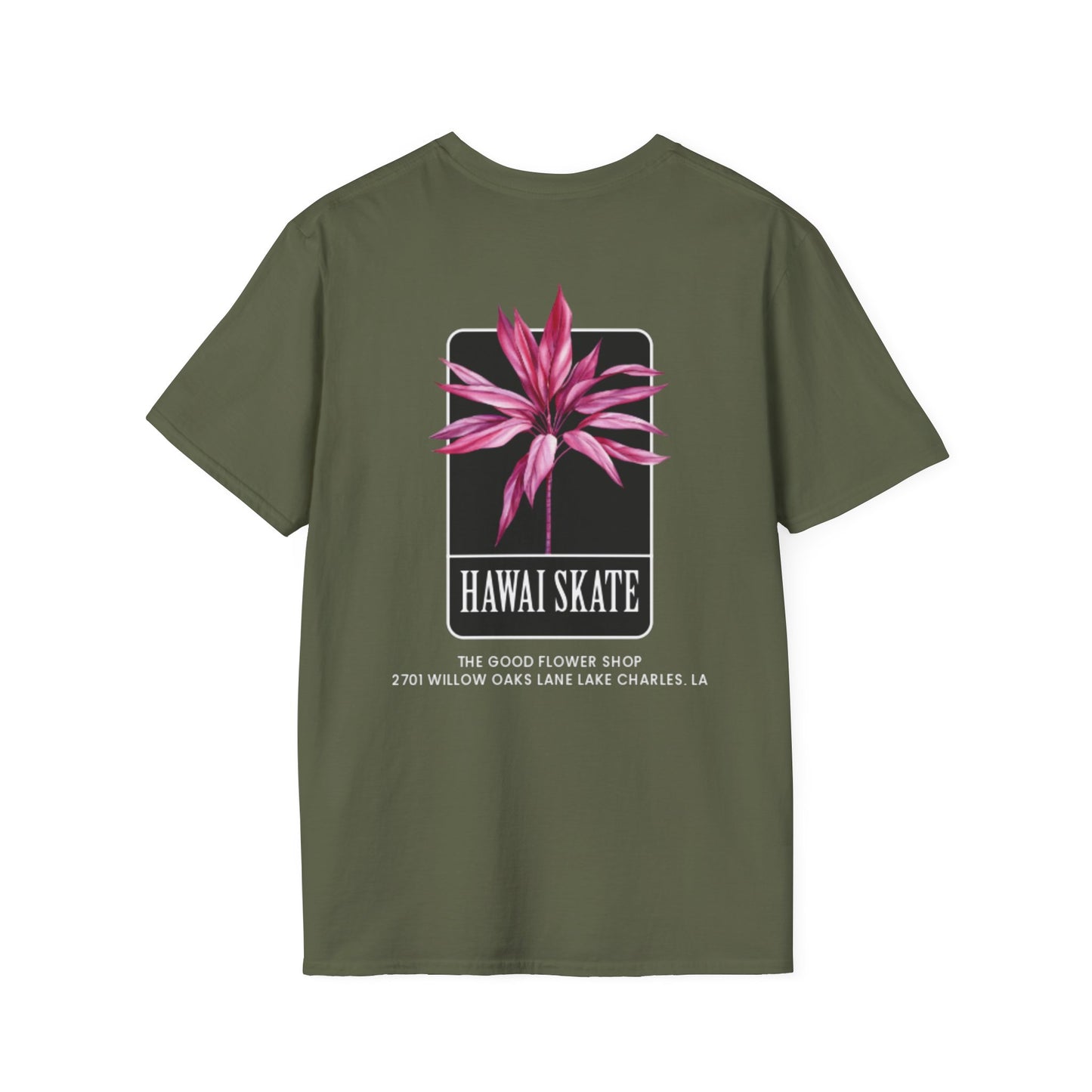Hawaii Skate Floral Unisex T-Shirt - Relaxed Fit Graphic Tee
