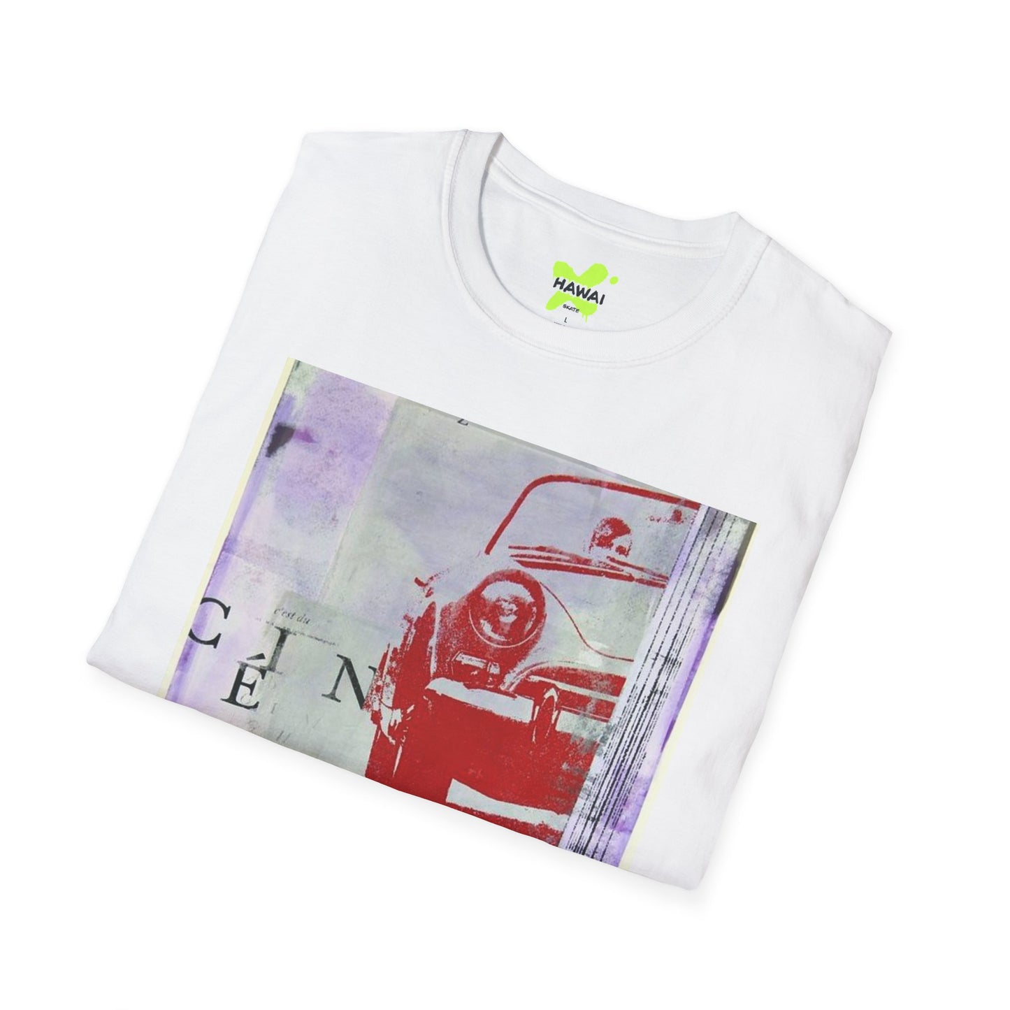 Vintage Car Art Unisex Softstyle T-Shirt | Retro Graphic Tee for Auto Enthusiasts