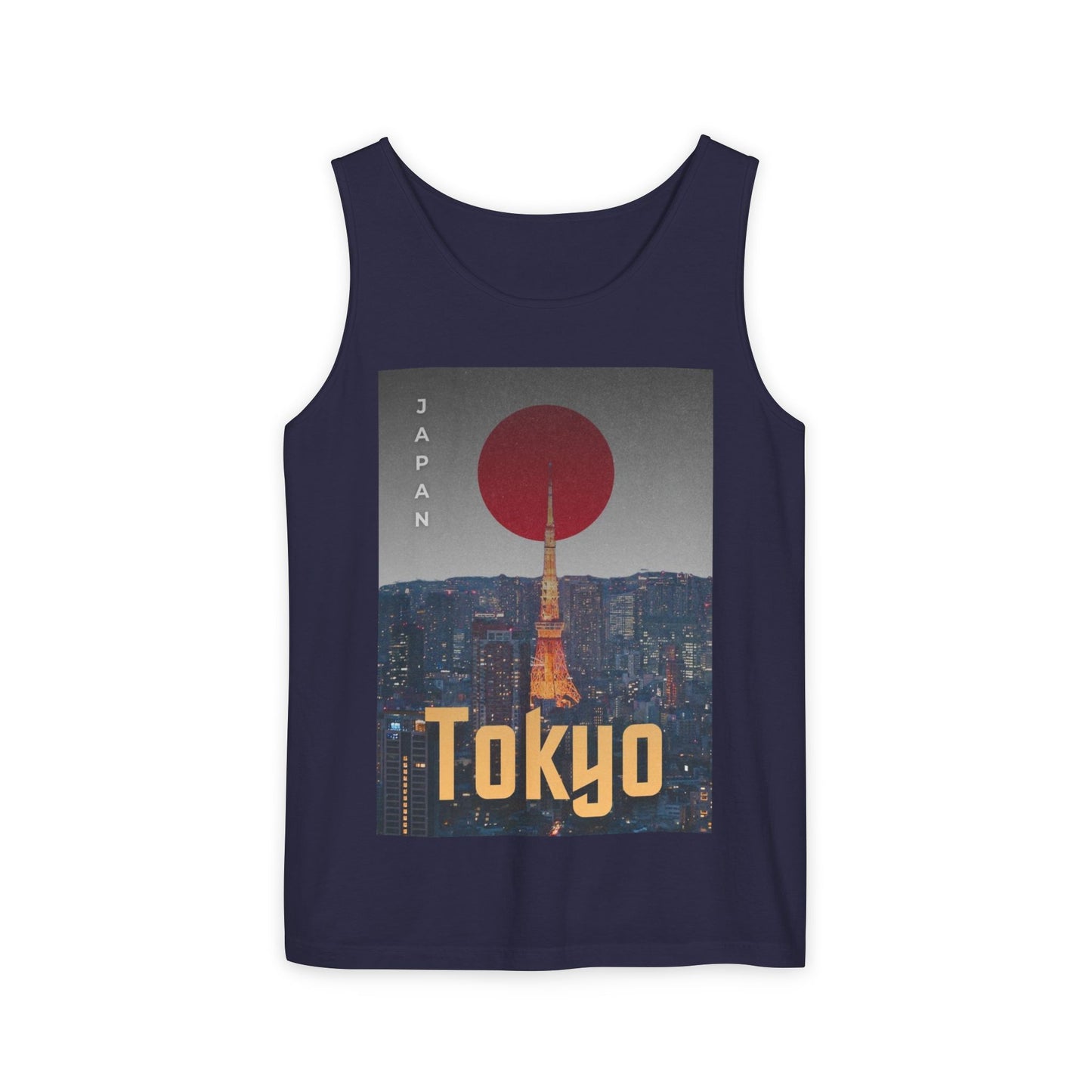 Tokyo Vintage Poster Tank — Japan Cityscape Graphic Tank Top