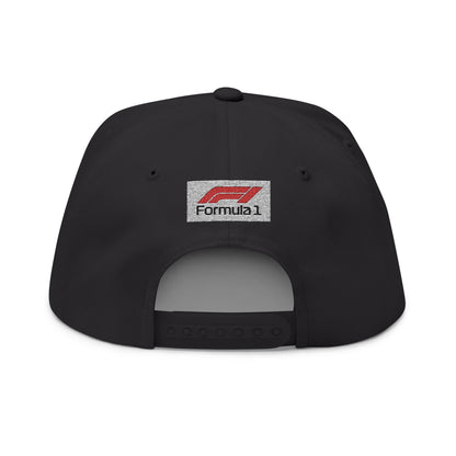 Formula 1 Embroidered Flat Bill Cap – Racing Logo Snapback