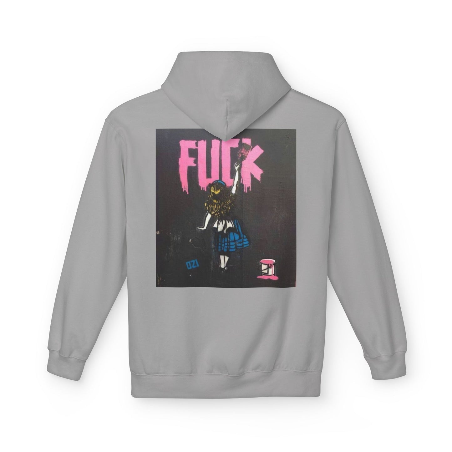 Street Art Inspired Unisex Fleece Hoodie - Bold Design for Creative Souls