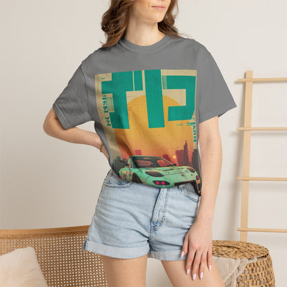 Retro Sunset Racing T-Shirt — Vintage Sports Car Graphic