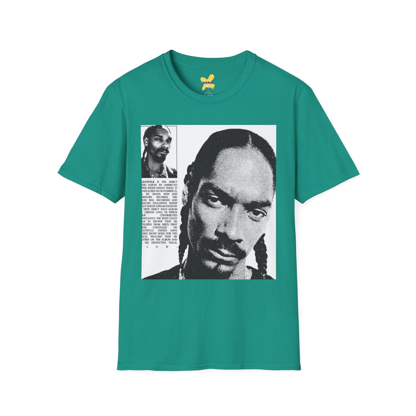 Retro Hip-Hop Unisex Softstyle T-Shirt with Snoop Dogg Design