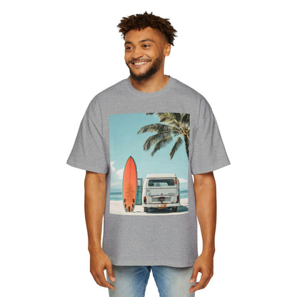 Surf Van Beach T-Shirt — Vintage Palm & Surfboard Graphic Tee