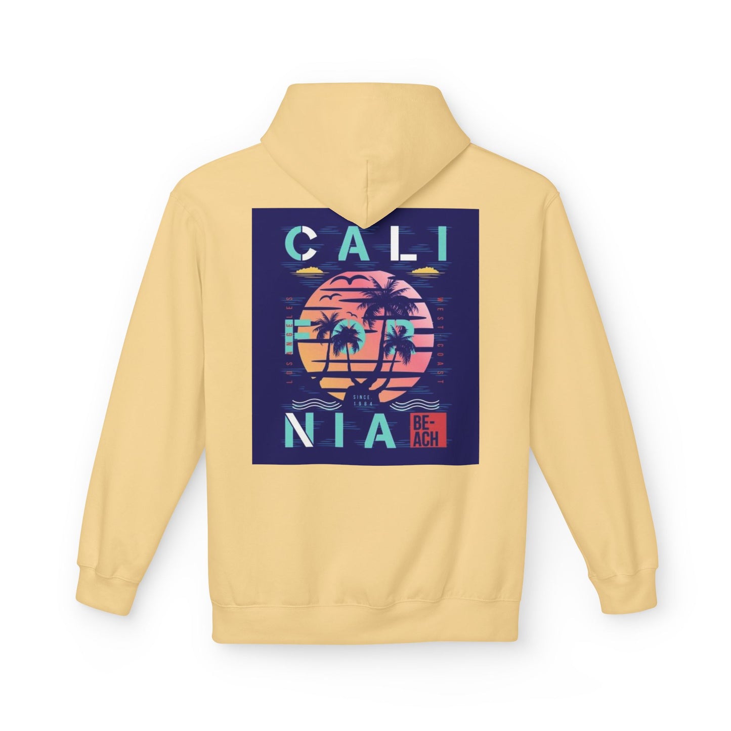 California Beach Vibes Unisex Fleece Hoodie - Softstyle Midweight Sweatshirt